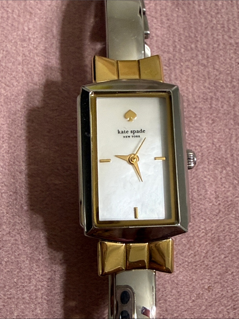 Kate Spade Two-Tone Bow Bracelet Watch Gold & Silver